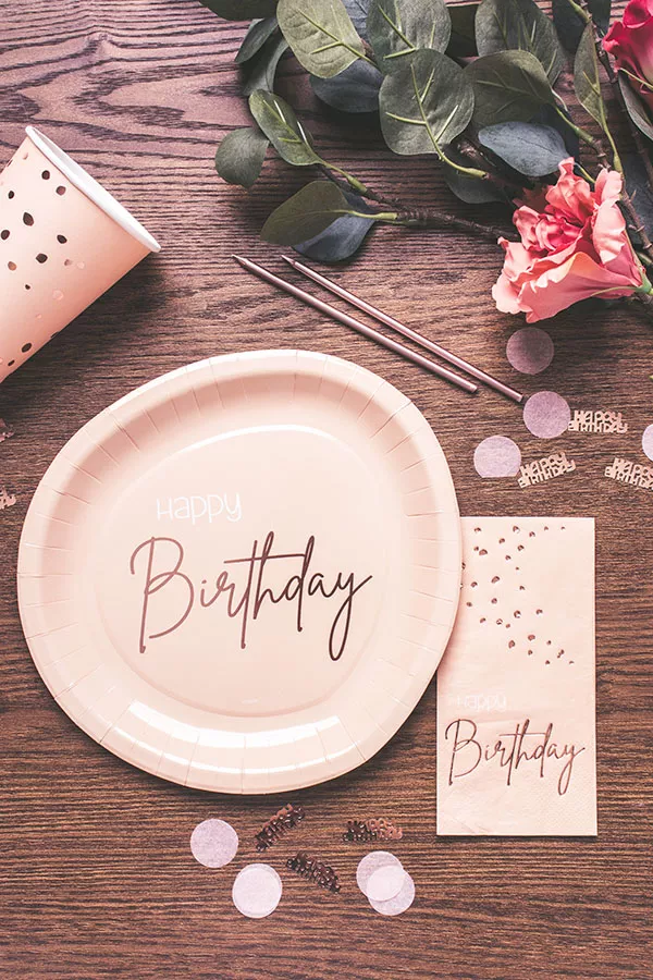 36 stuzzicadenti 40° compleanno rosa oro elegant blush