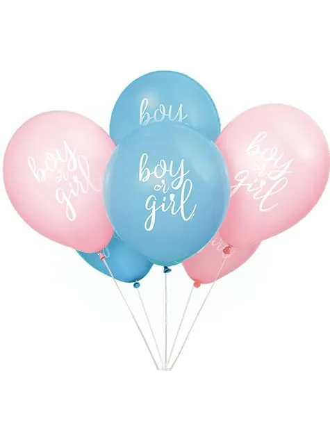 8 palloncini in lattice (32 cm) - Boy or Girl