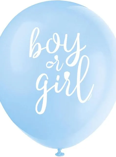8 palloncini in lattice (32 cm) - Boy or Girl