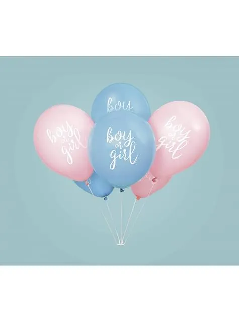 8 palloncini in lattice (32 cm) - Boy or Girl