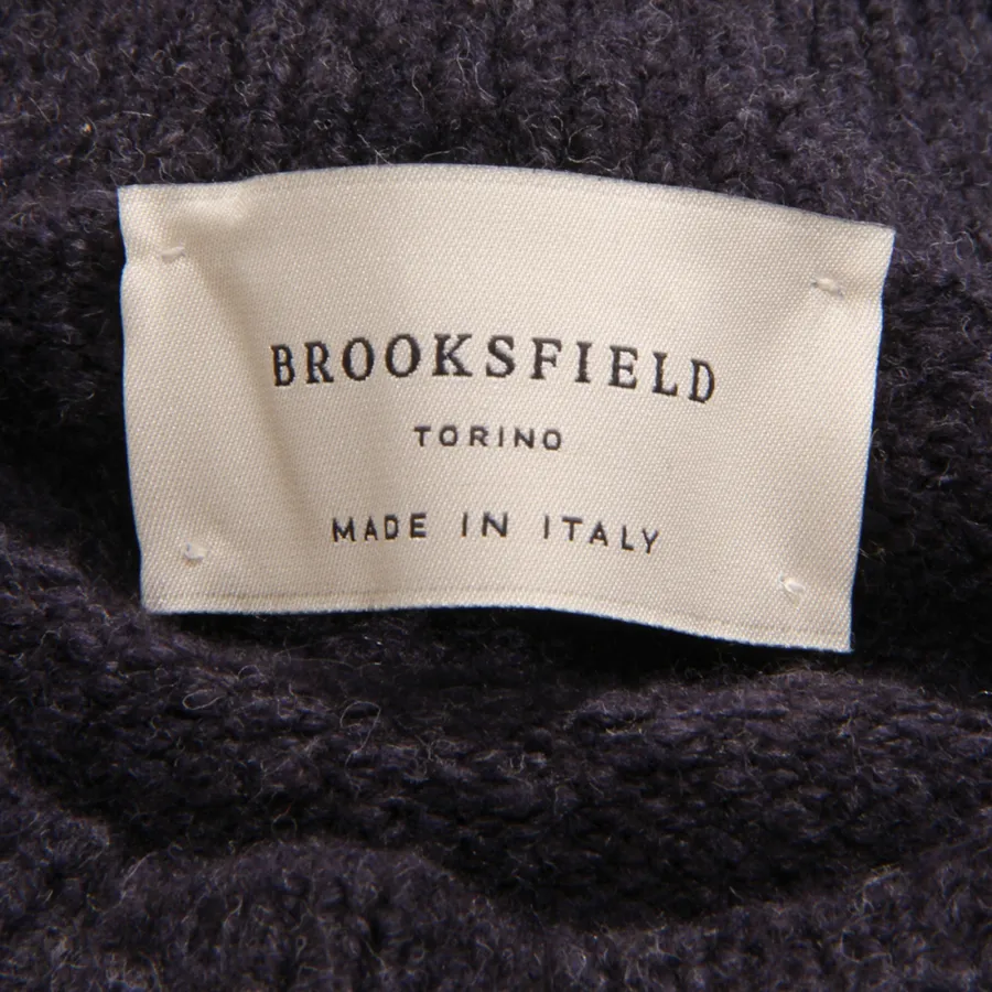9544AV MAGLIONE UOMO BROOKSFIELD MAN HEAVY COTTON BLEND SWEATER BLUE