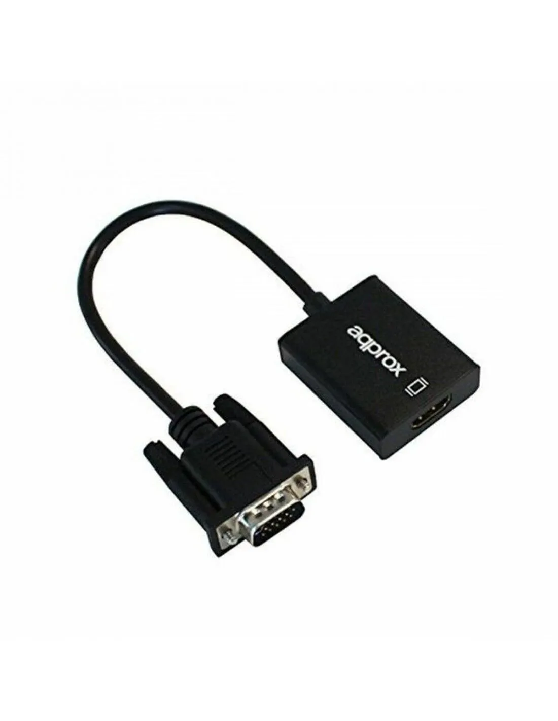 Adattatore VGA con HDMI con Audio approx! APPC25 3,5 mm Micro USB 20 cm 720p/1080i/1080p Nero