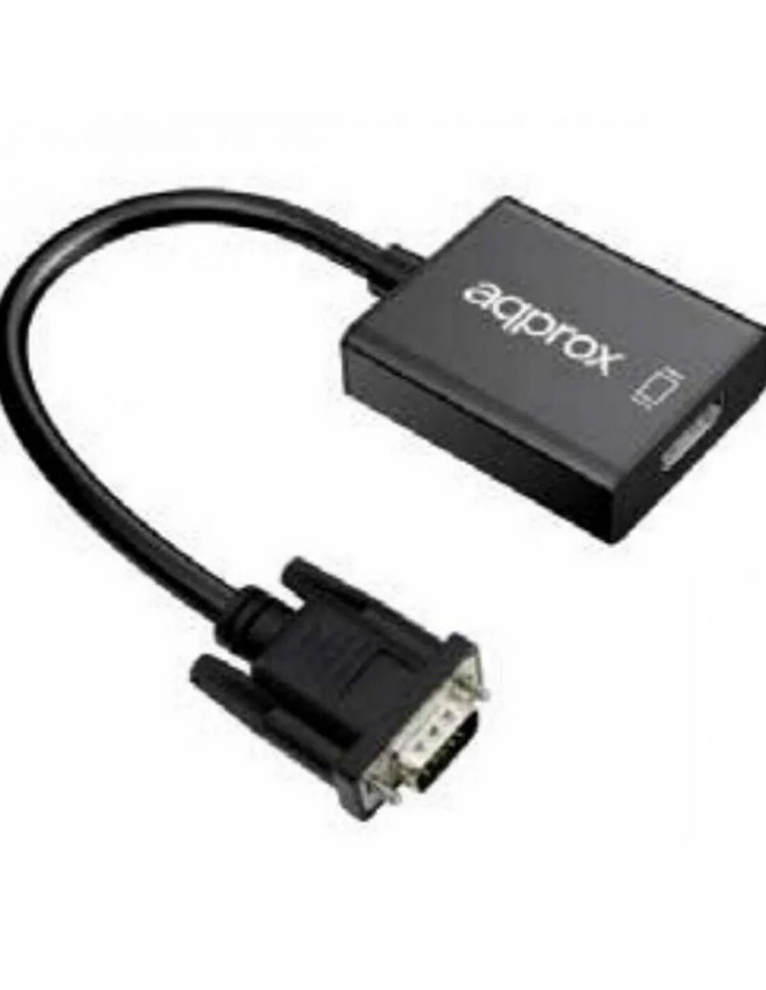 Adattatore VGA con HDMI con Audio approx! APPC25 3,5 mm Micro USB 20 cm 720p/1080i/1080p Nero