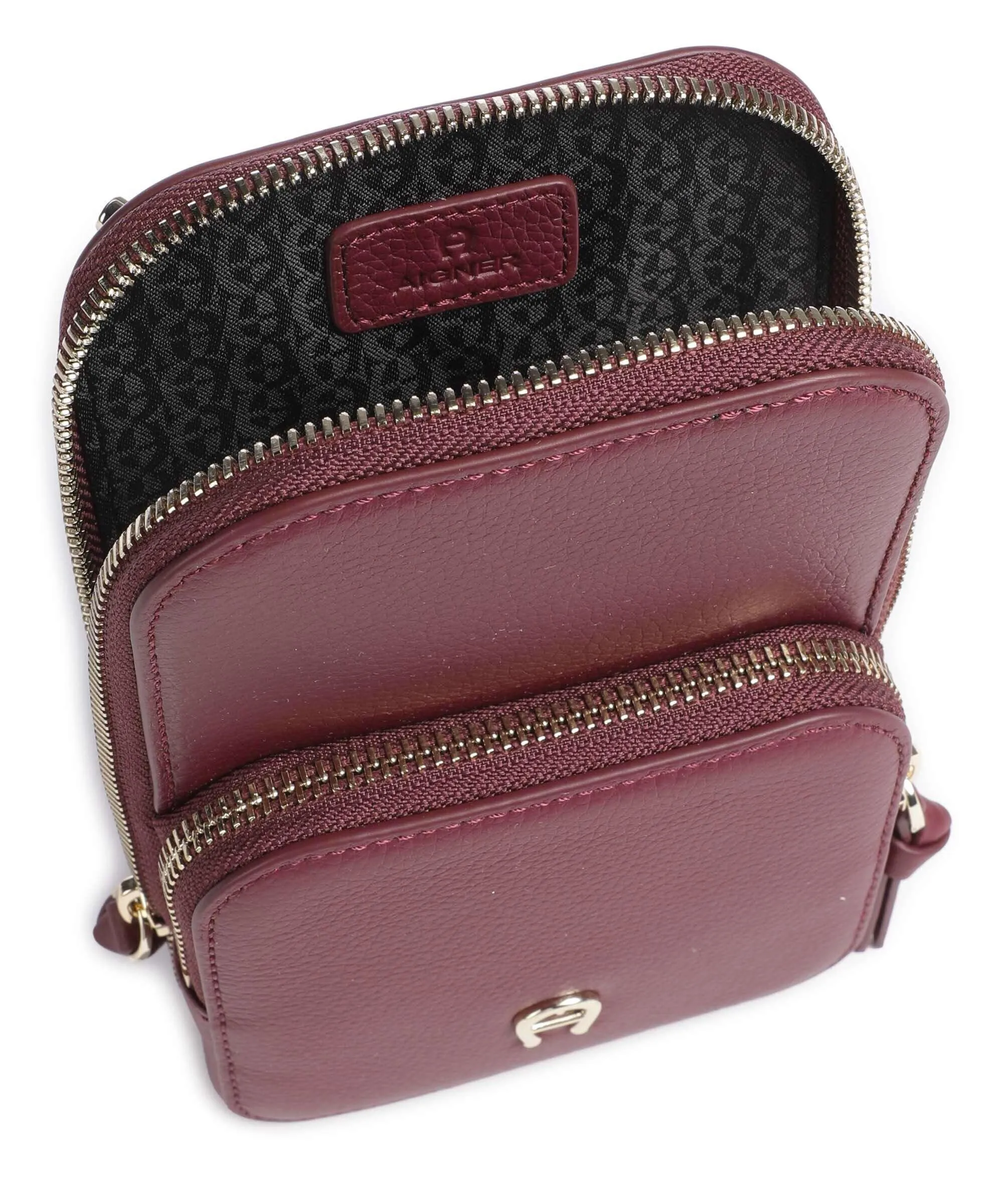  Aigner Zita Borsetta porta cellulare pelle di vacchetta grana vino  