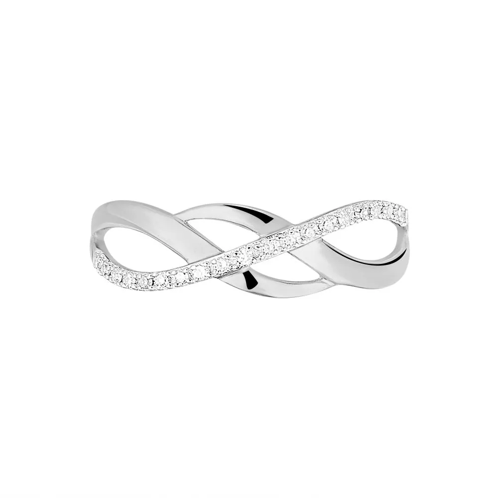 Anello Fascia Sophia Oro Bianco 375/1000 Diamante Bianco 0,06 ct 1430633