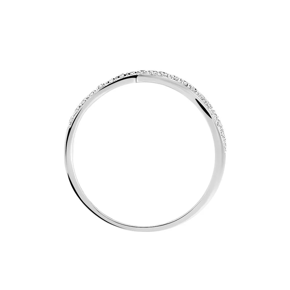 Anello Fascia Sophia Oro Bianco 375/1000 Diamante Bianco 0,06 ct 1430633