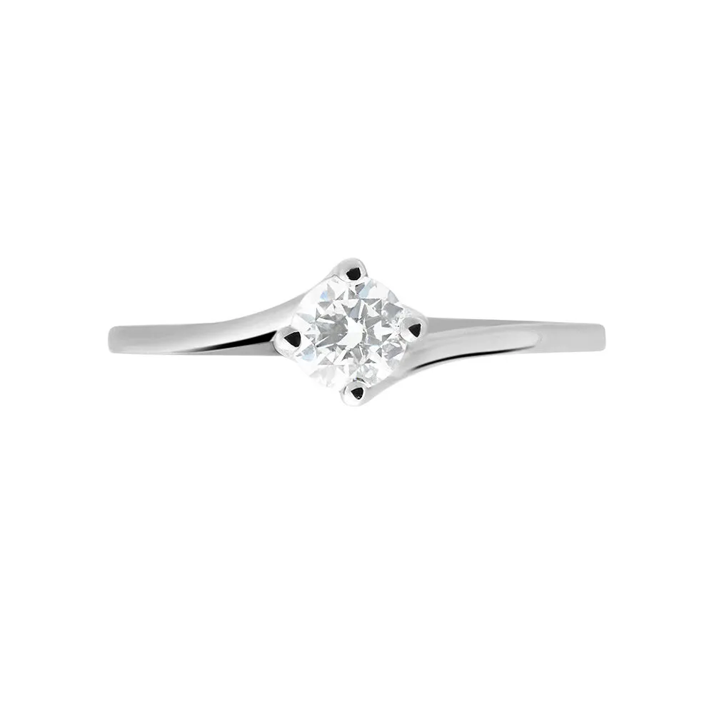 Anello Solitario Firmamenti Oro Bianco 750/1000 Diamante Bianco 0,3 ct 1680043