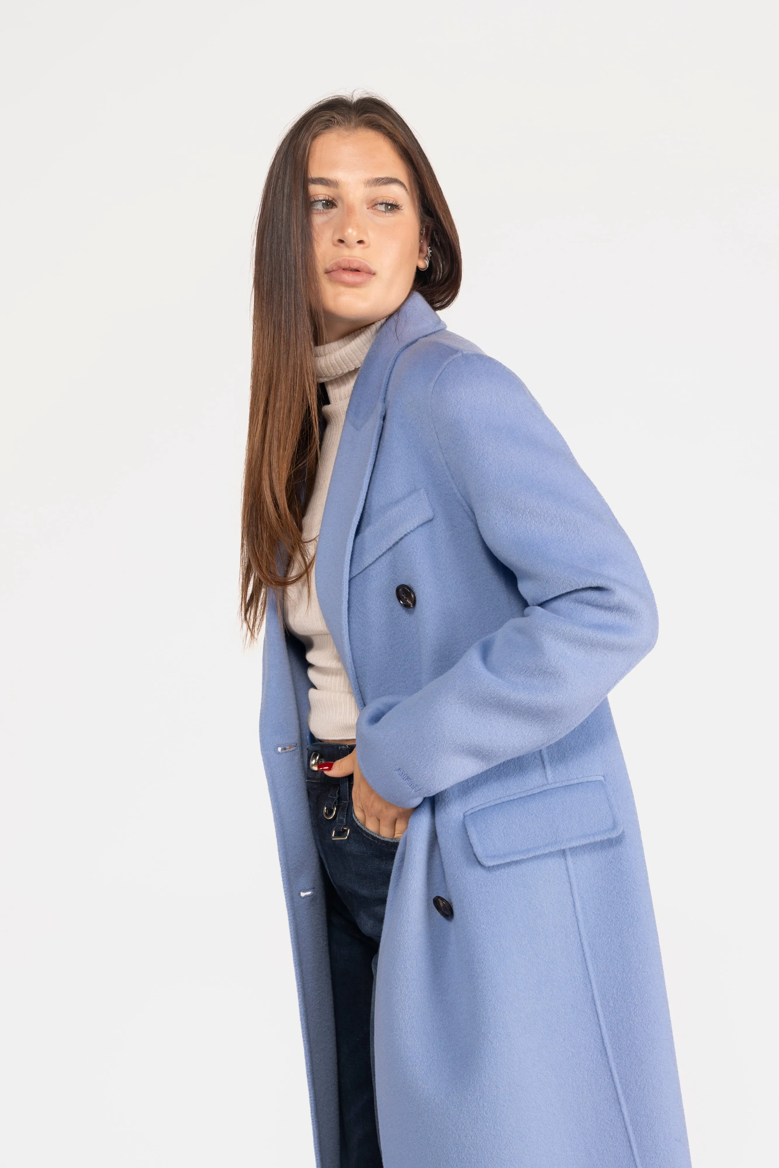 ANFINY CAPPOTTO 100% LANADOPPIO PETTO