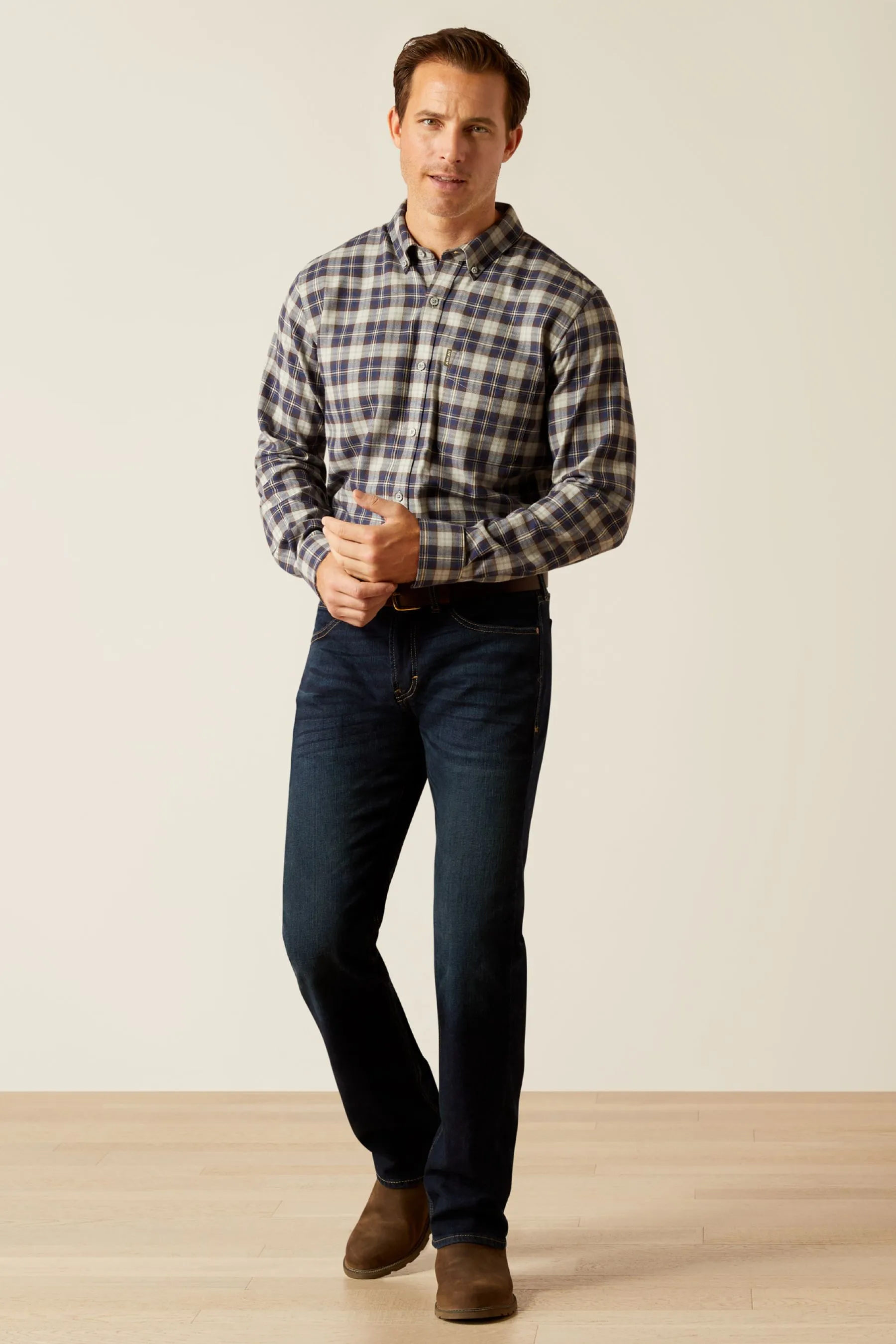 Ariat Simmental Flannel Manica lunga Camicia    