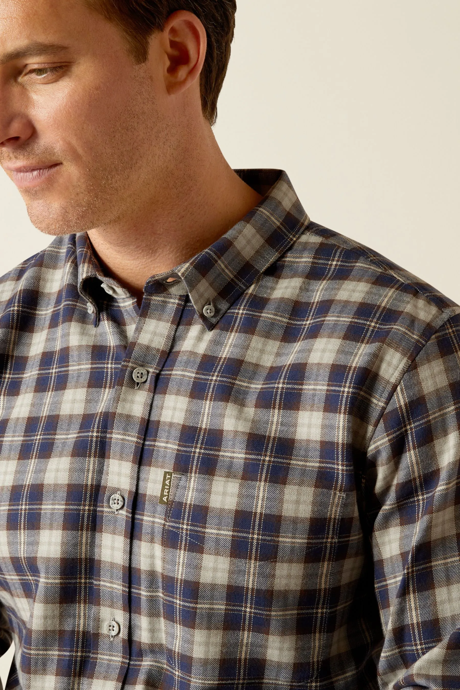 Ariat Simmental Flannel Manica lunga Camicia    