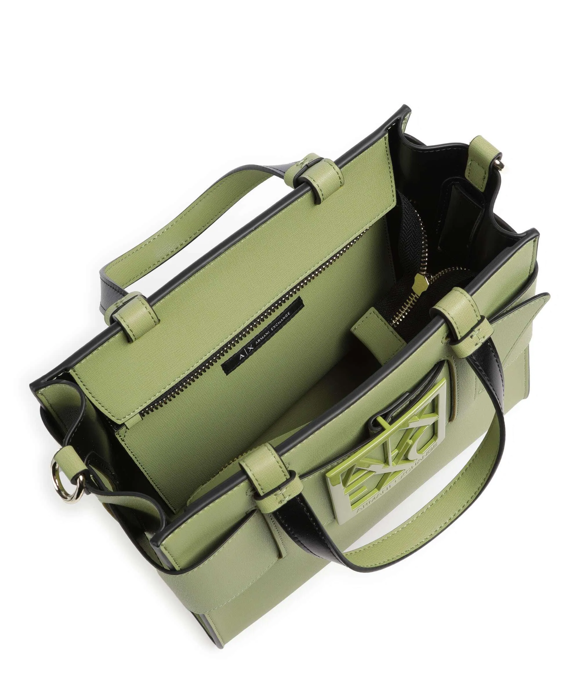 Armani Exchange Susie M Borsa a mano pelle sintetica verde-oliva  