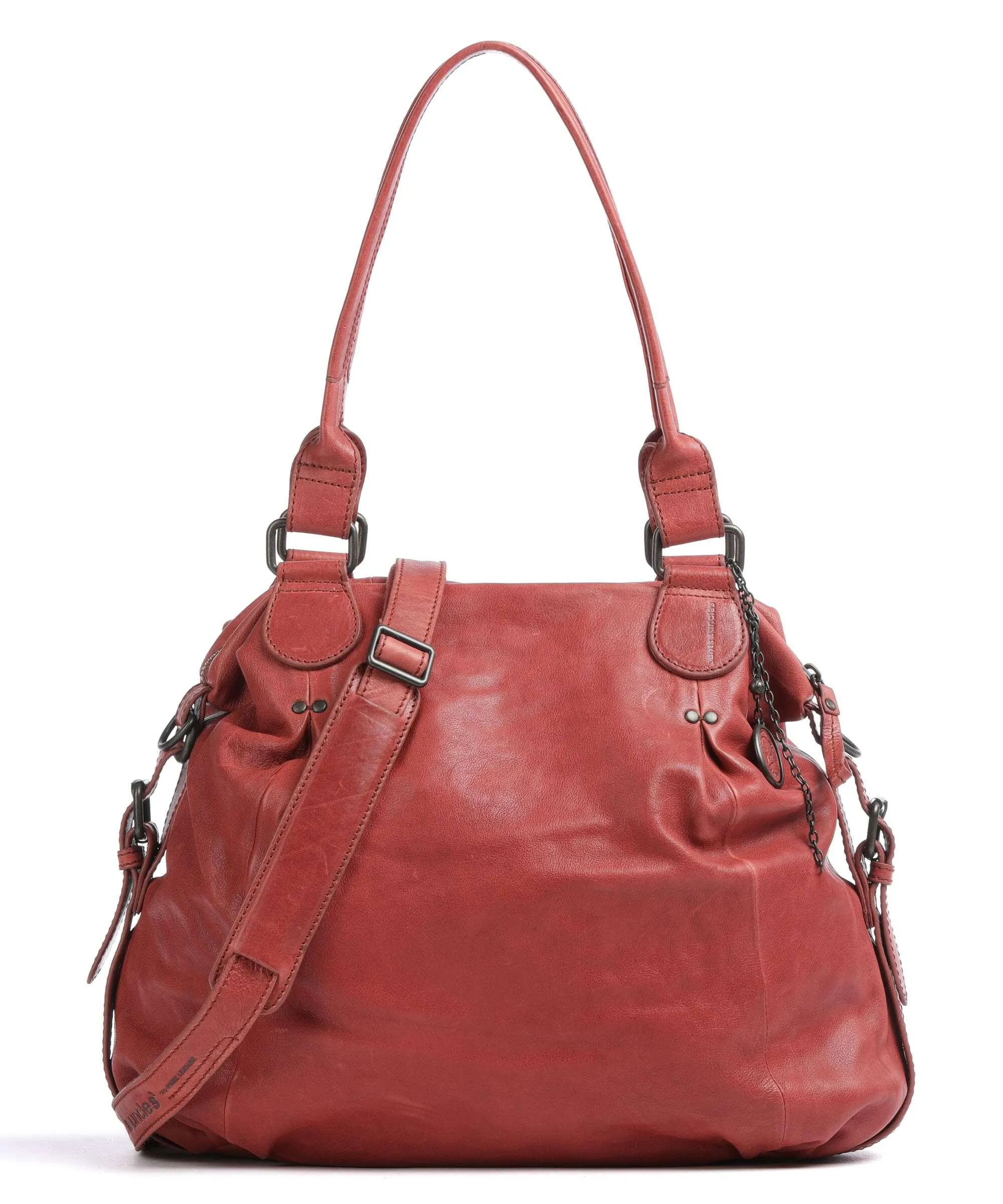  Aunts & Uncles Coffee Klatsch Cara Borsa a spalla pelle di vacchetta finemente grana rosso  