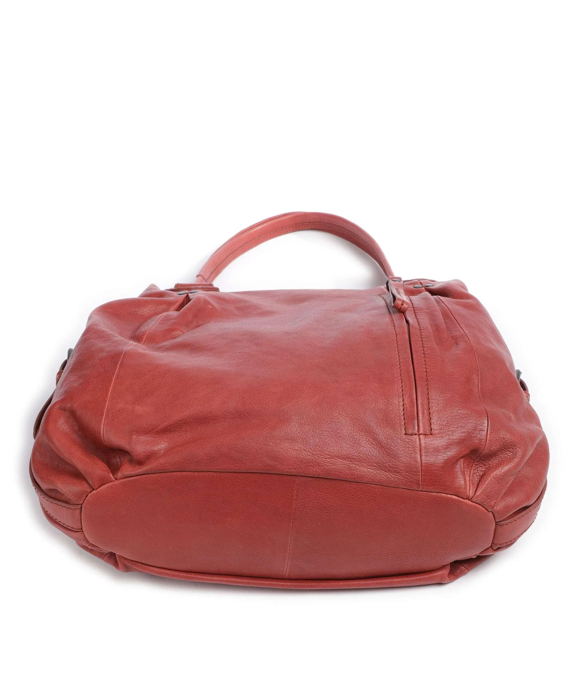  Aunts & Uncles Coffee Klatsch Cara Borsa a spalla pelle di vacchetta finemente grana rosso  