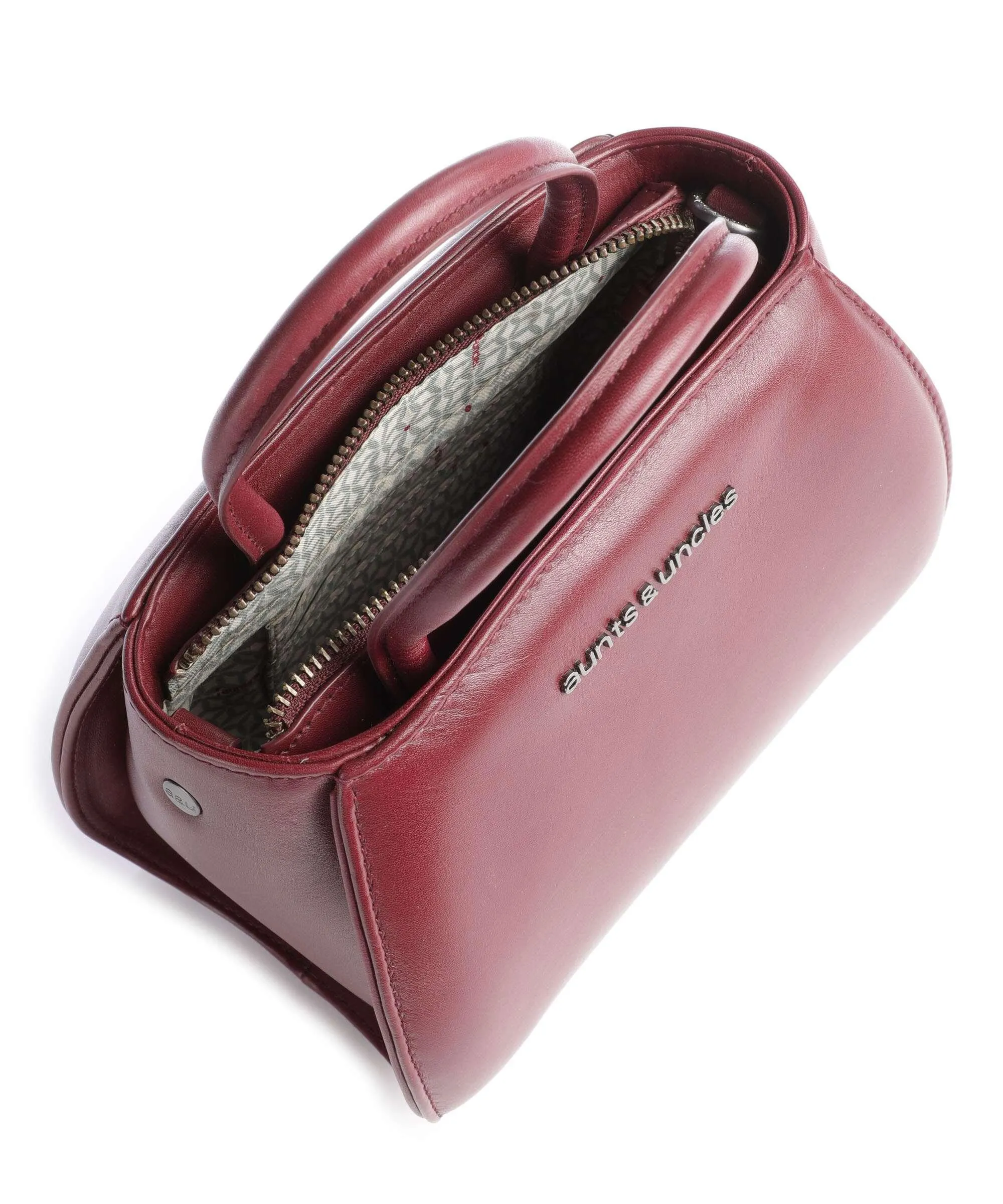  Aunts & Uncles Jamie's Orchard Calla Borsa a mano morbida pelle bovina rosso scuro  