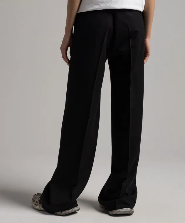 Balenciaga Pantaloni neri in lana 773246TPT32