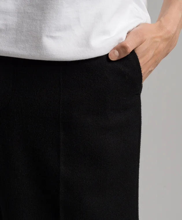 Balenciaga Pantaloni neri in lana 773246TPT32