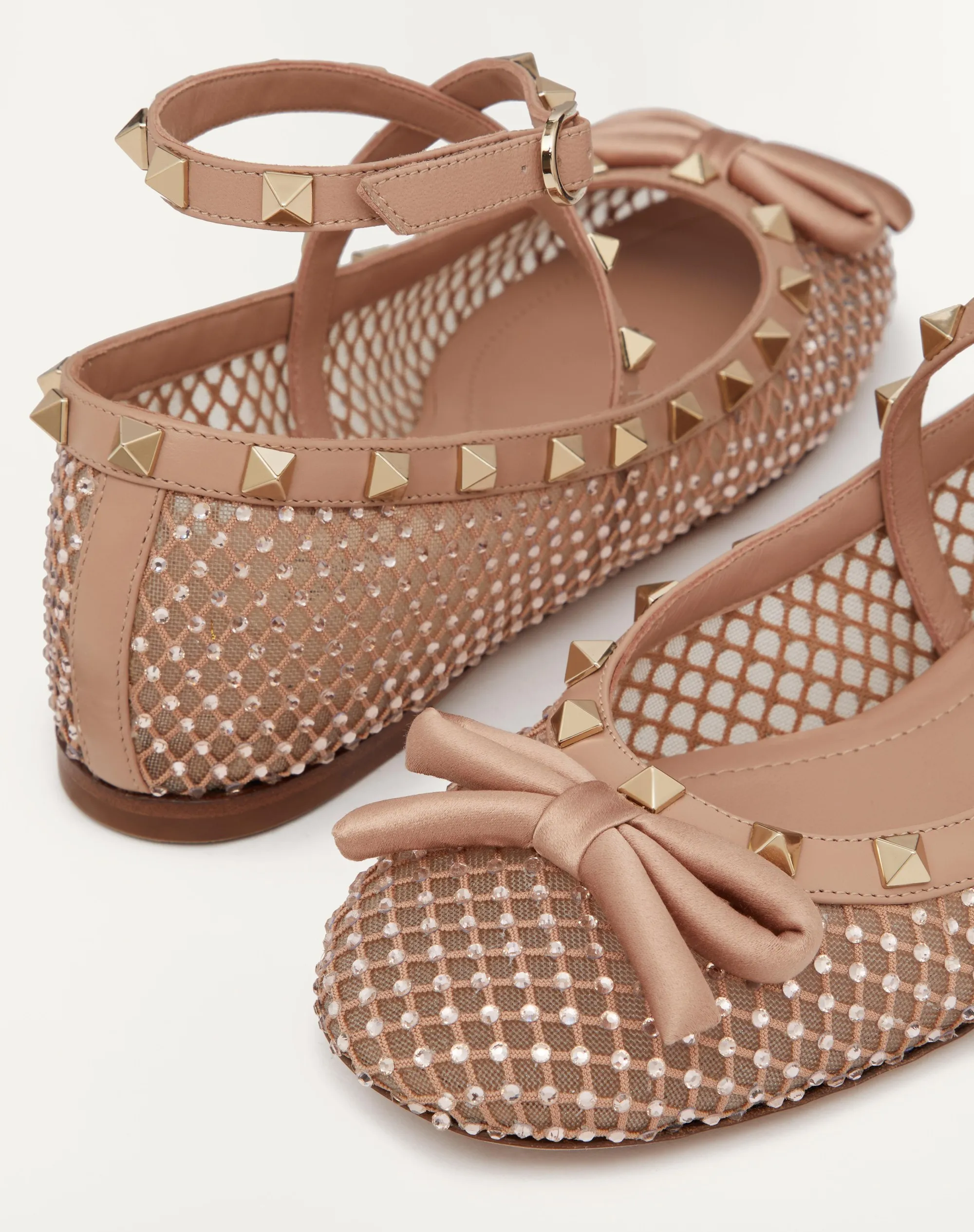 BALLERINA ROCKSTUD IN RETE CON CRISTALLI
