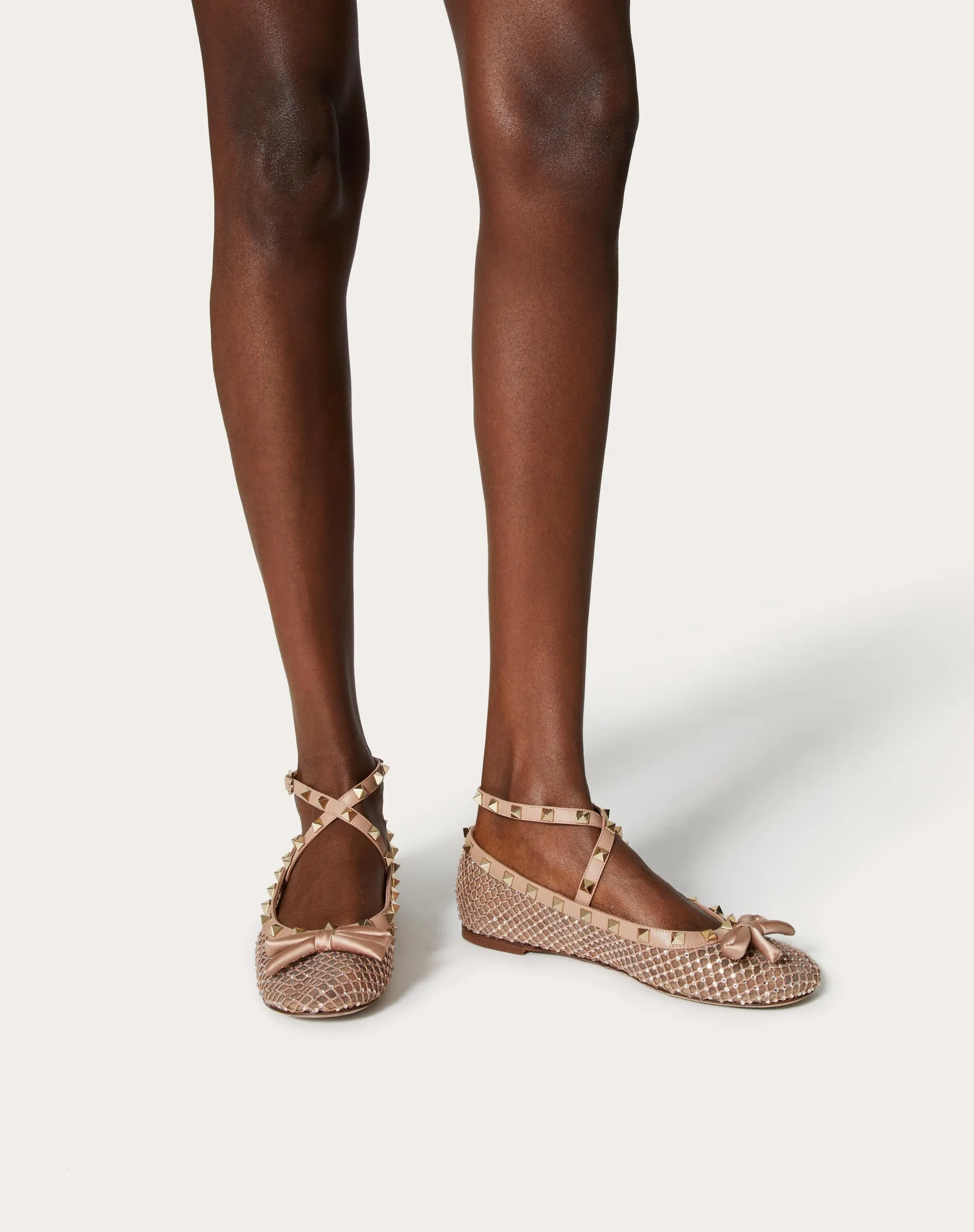 BALLERINA ROCKSTUD IN RETE CON CRISTALLI