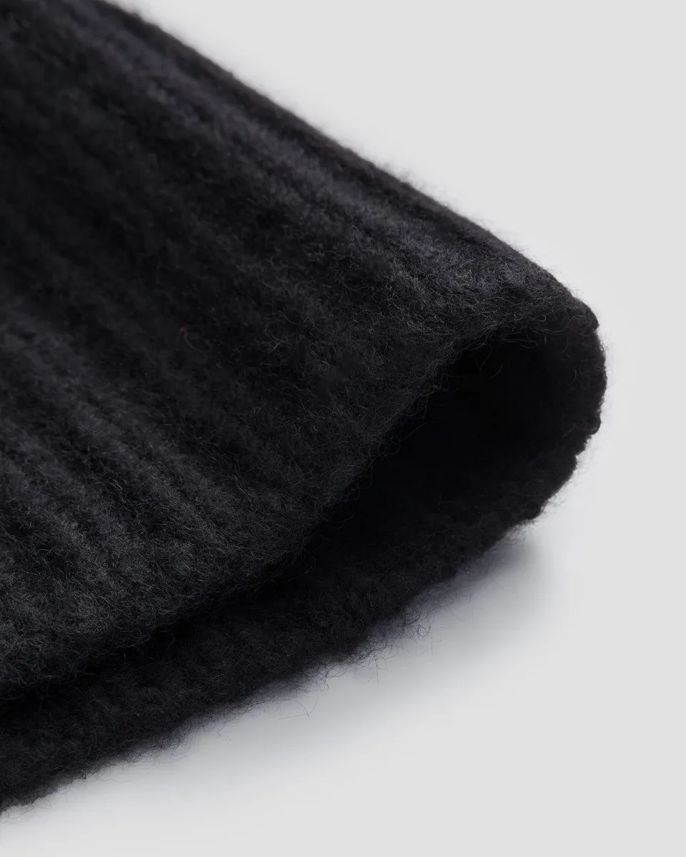 Berretto nero in cashmere da donna Allude 77004-90