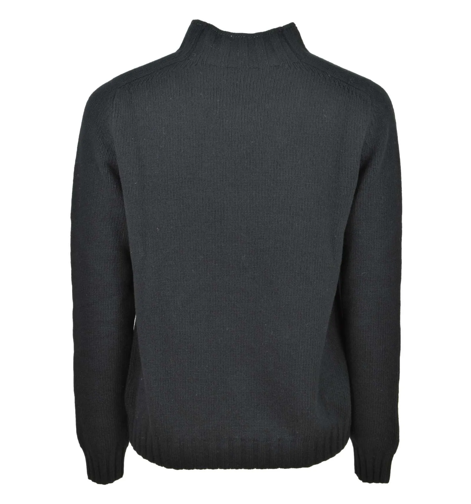 BLOCK23 uomo maglia pullover lupetto nero misto lana M 0752 L 00015