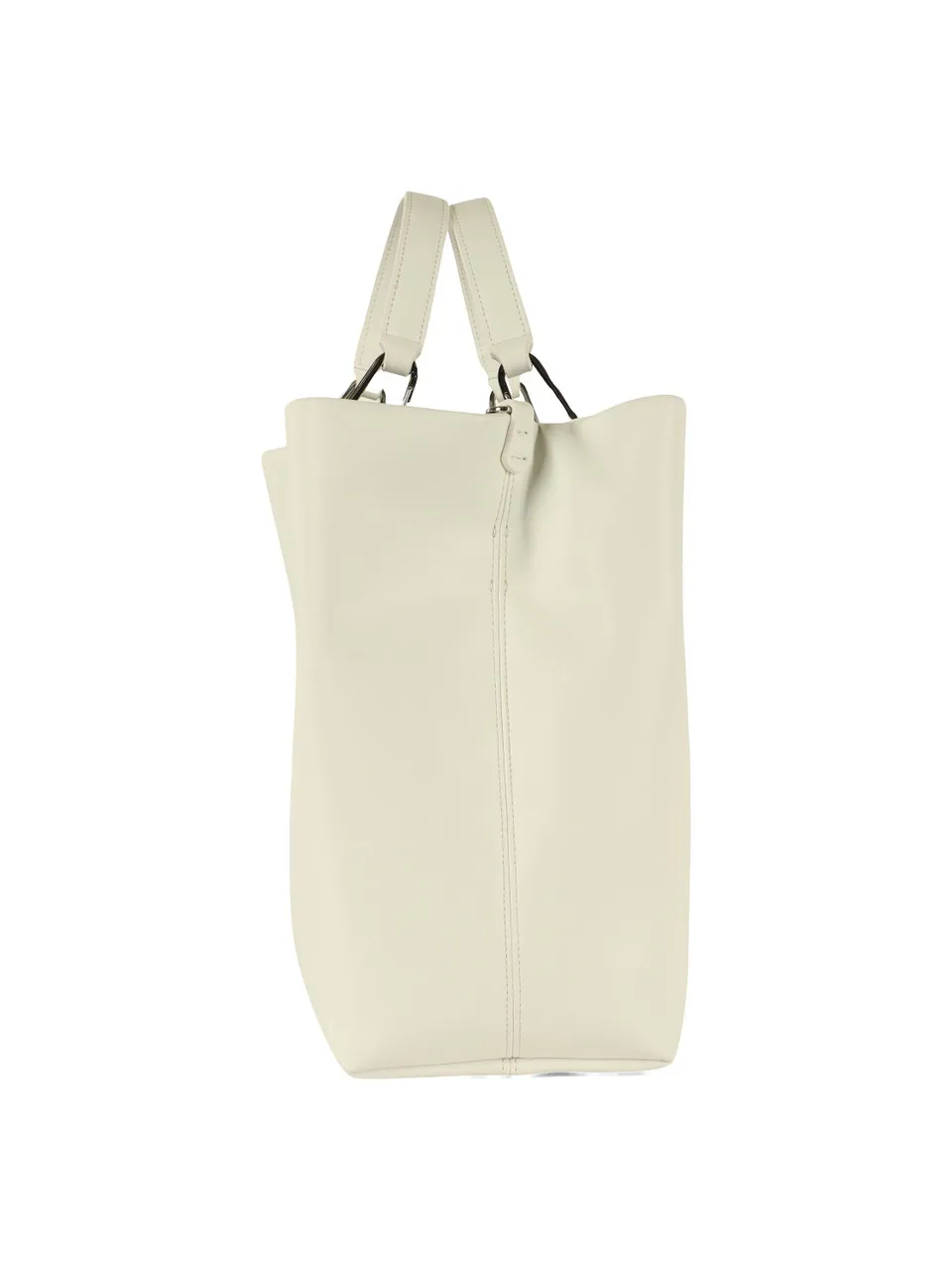 Borsa a mano grande con stampa logo a rilievo