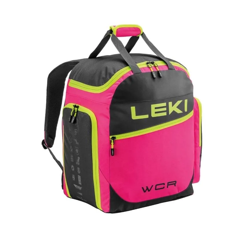 Borsa per scarpe Leki WCR 60L (rosa neon - nero - giallo)