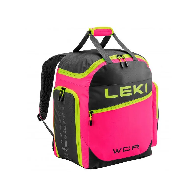 Borsa per scarpe Leki WCR 60L (rosa neon - nero - giallo)