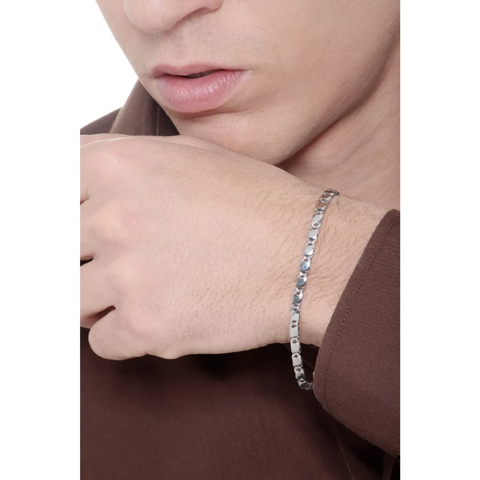 Bracciale a segmenti in oro bianco 18k