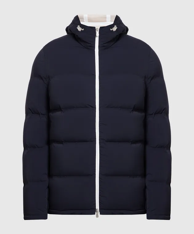 Brunello Cucinelli Piumino trapuntato blu MM4031900