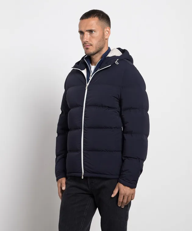 Brunello Cucinelli Piumino trapuntato blu MM4031900