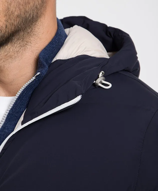 Brunello Cucinelli Piumino trapuntato blu MM4031900
