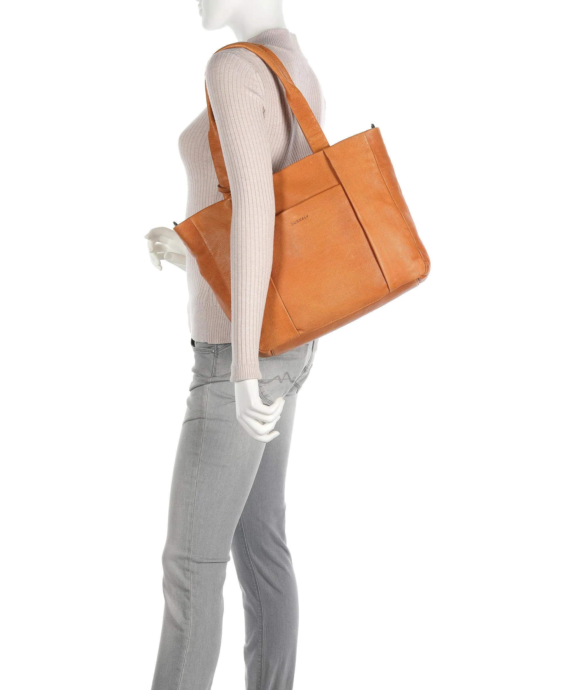  Burkely Just Jolie Borsa shopper 14″ pelle granulata cognac  