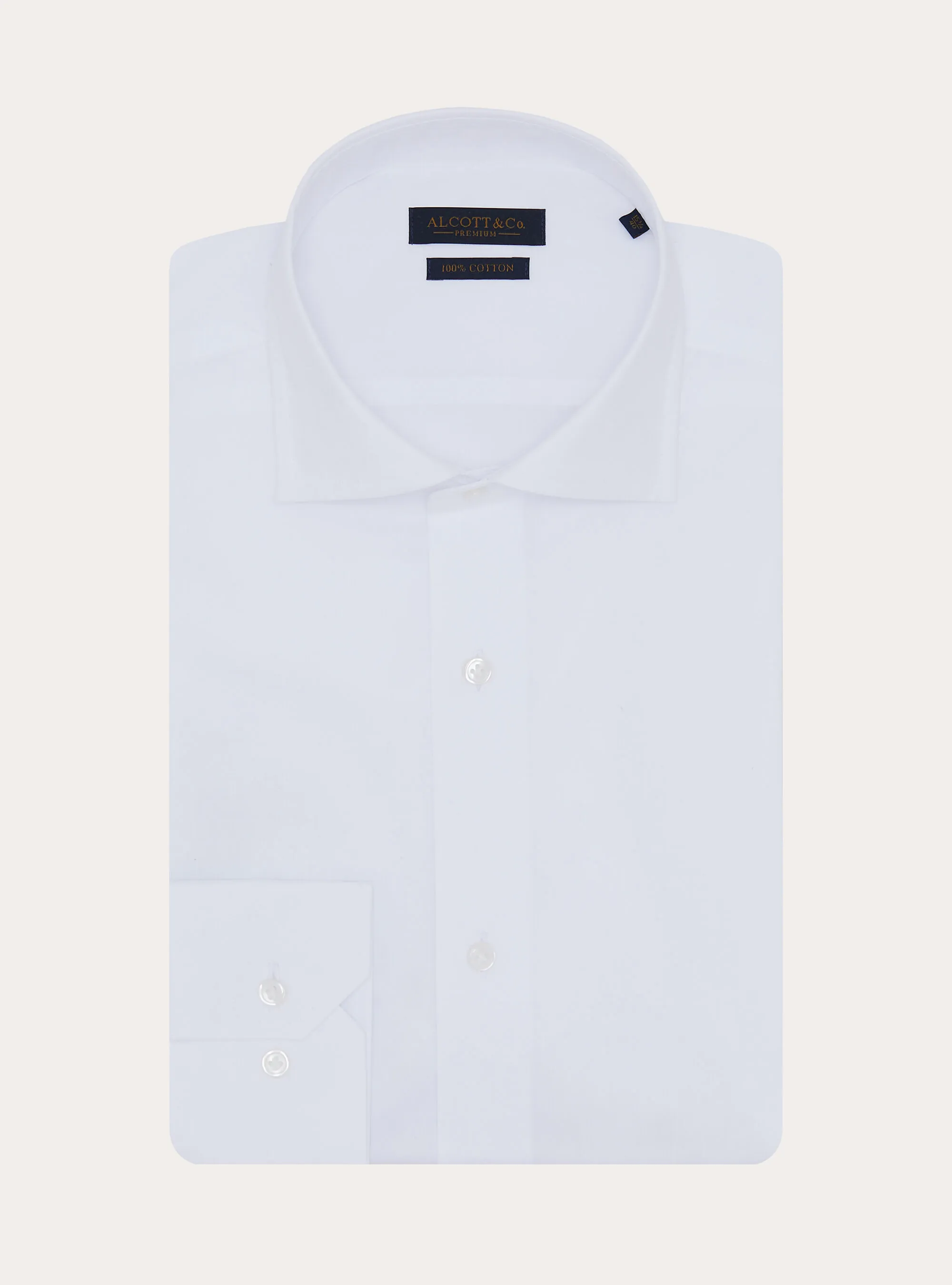 Camicia fil a fil con collo semi francese