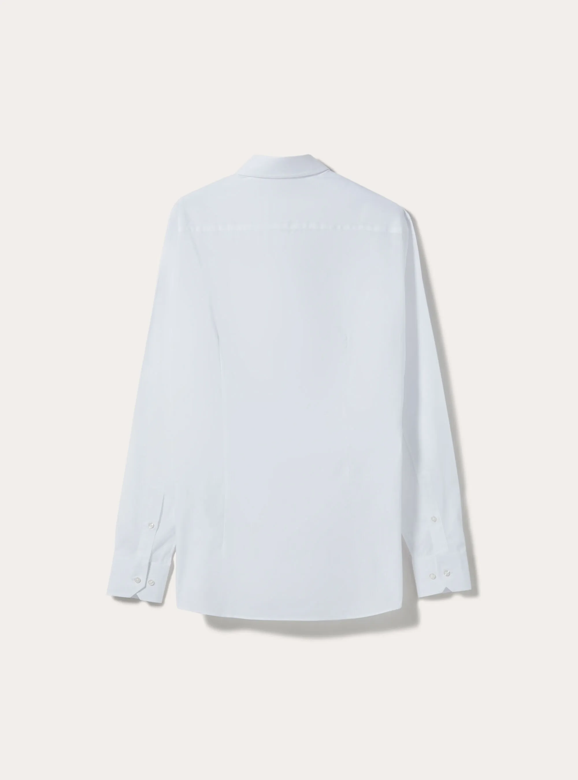 Camicia fil a fil con collo semi francese