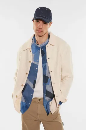 Camicia in puro cotone monocolour con colletto classico
