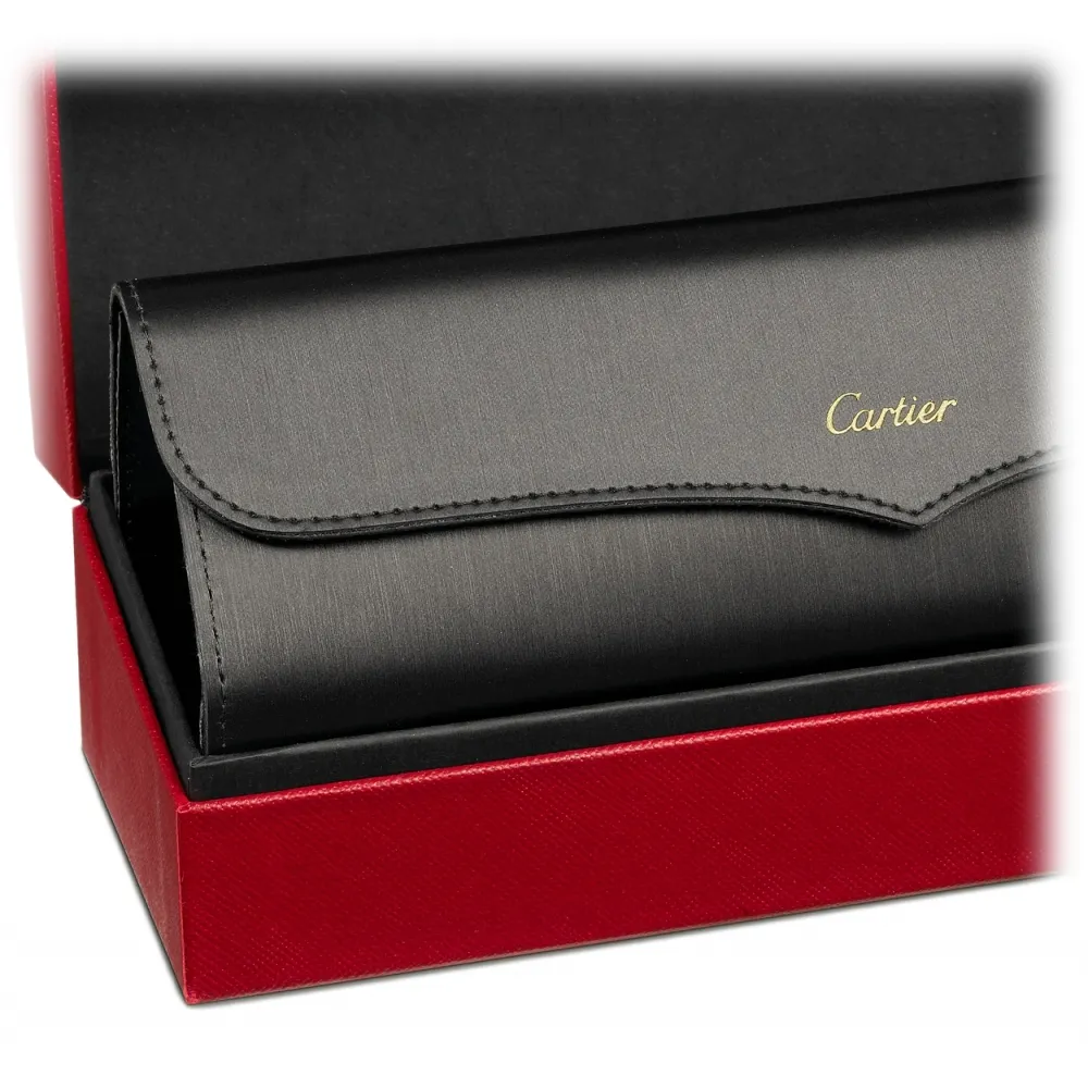Cartier - Navigator - Oro Spazzolata Lenti Grigie - Santos de Cartier Collection - Occhiali da Sole - Cartier Eyewear