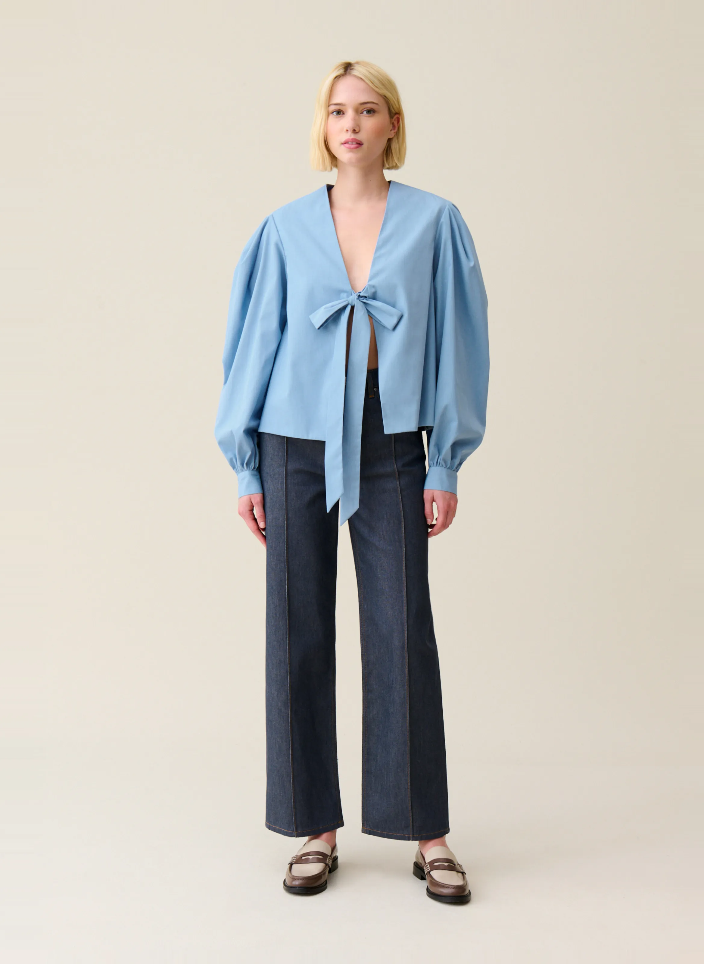  CLAUDIE PIERLOT   Blusa con scollo a V | Blu