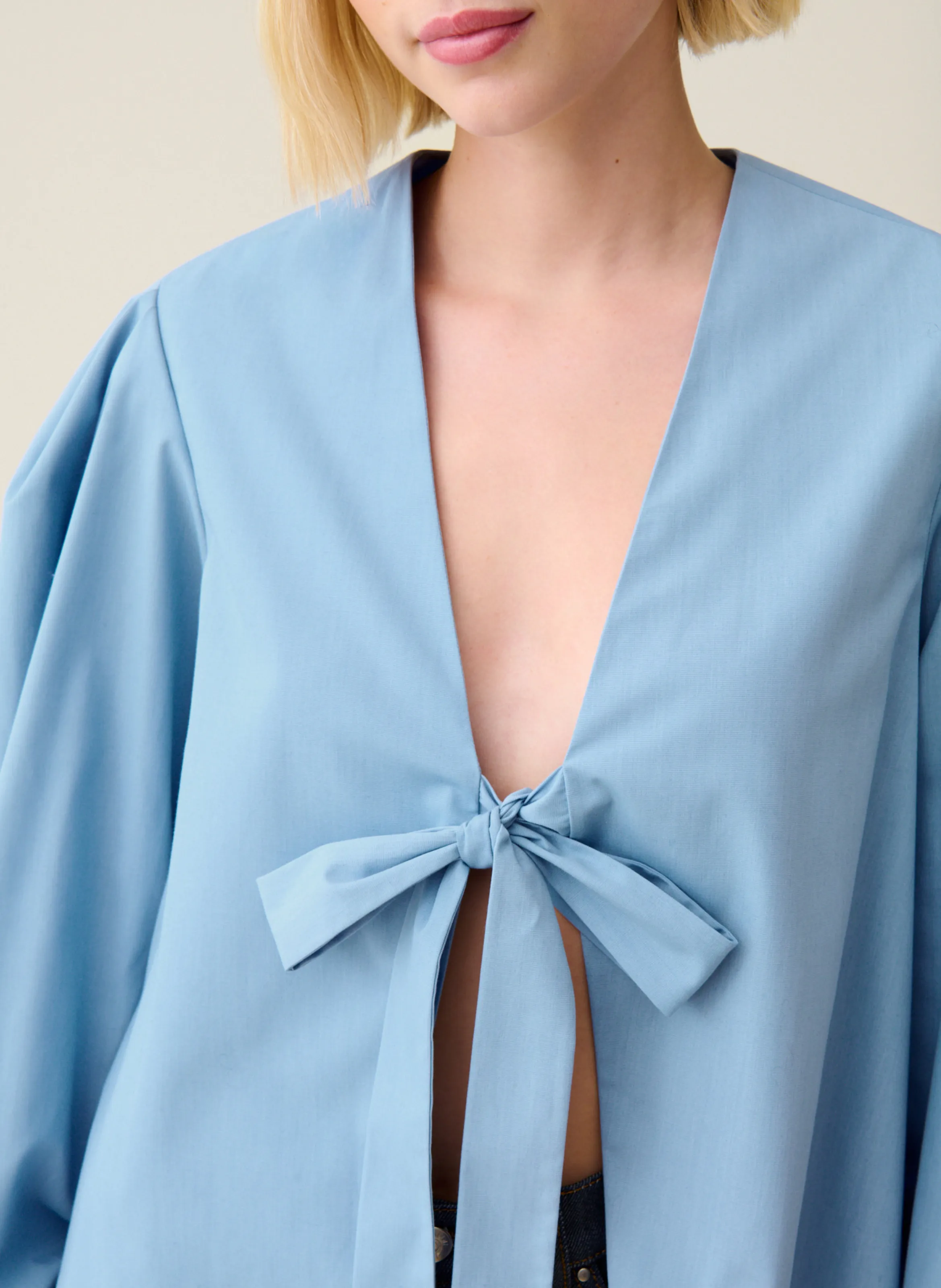  CLAUDIE PIERLOT   Blusa con scollo a V | Blu