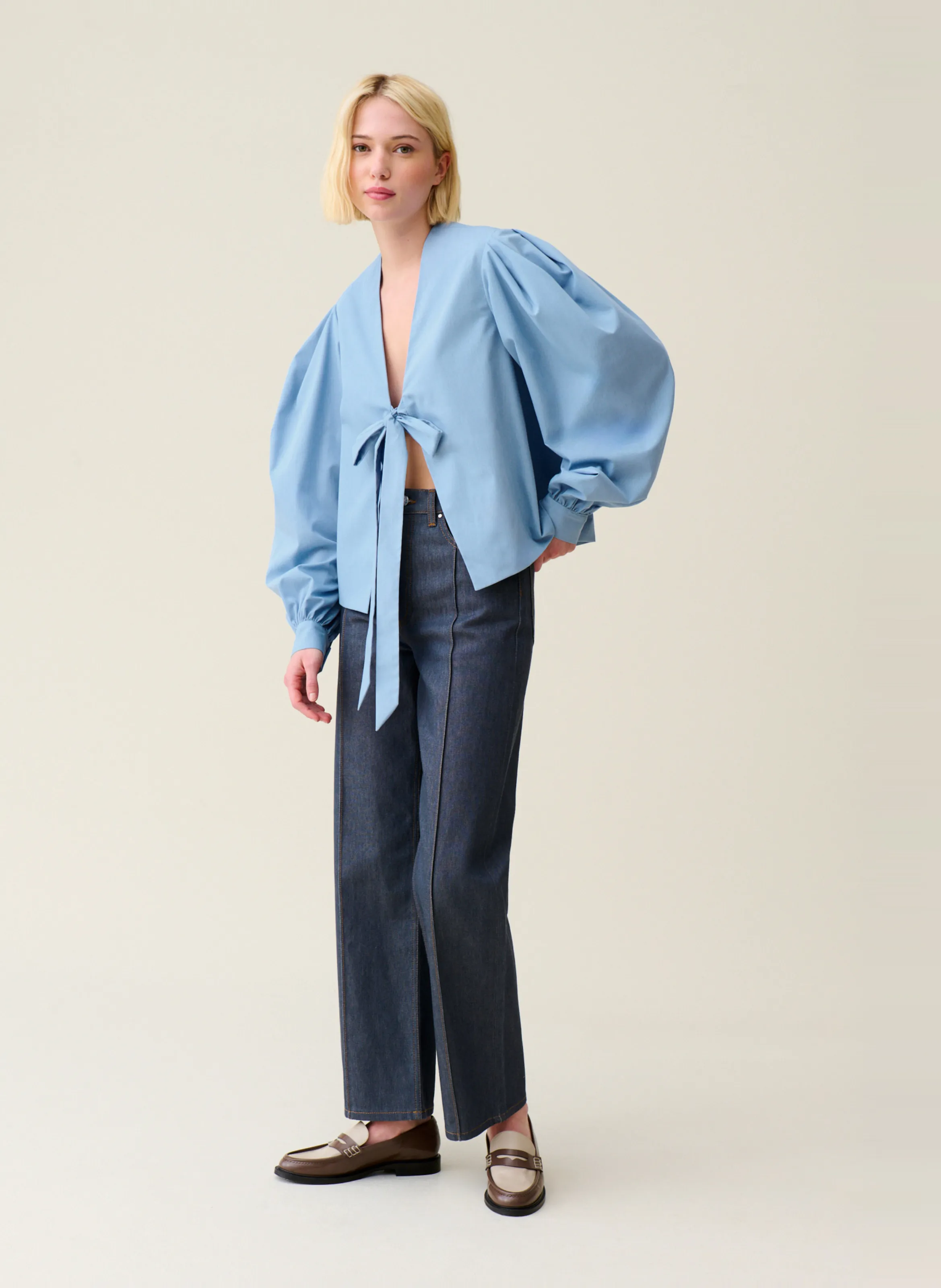  CLAUDIE PIERLOT   Blusa con scollo a V | Blu