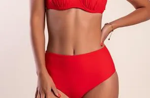 Costume da bagno due pezzi, rosso
