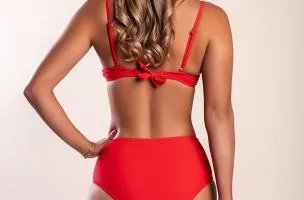Costume da bagno due pezzi, rosso