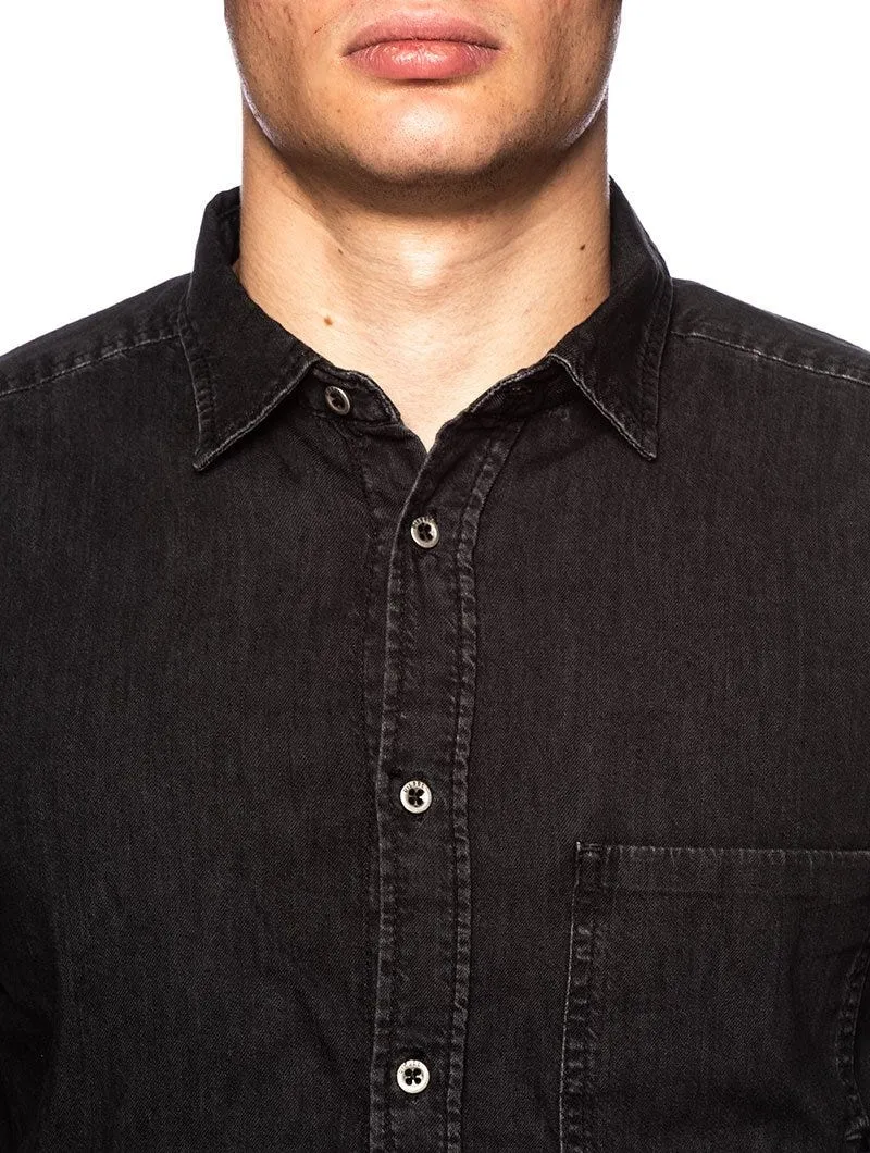 D-BER CAMICIA NERA IN DENIM