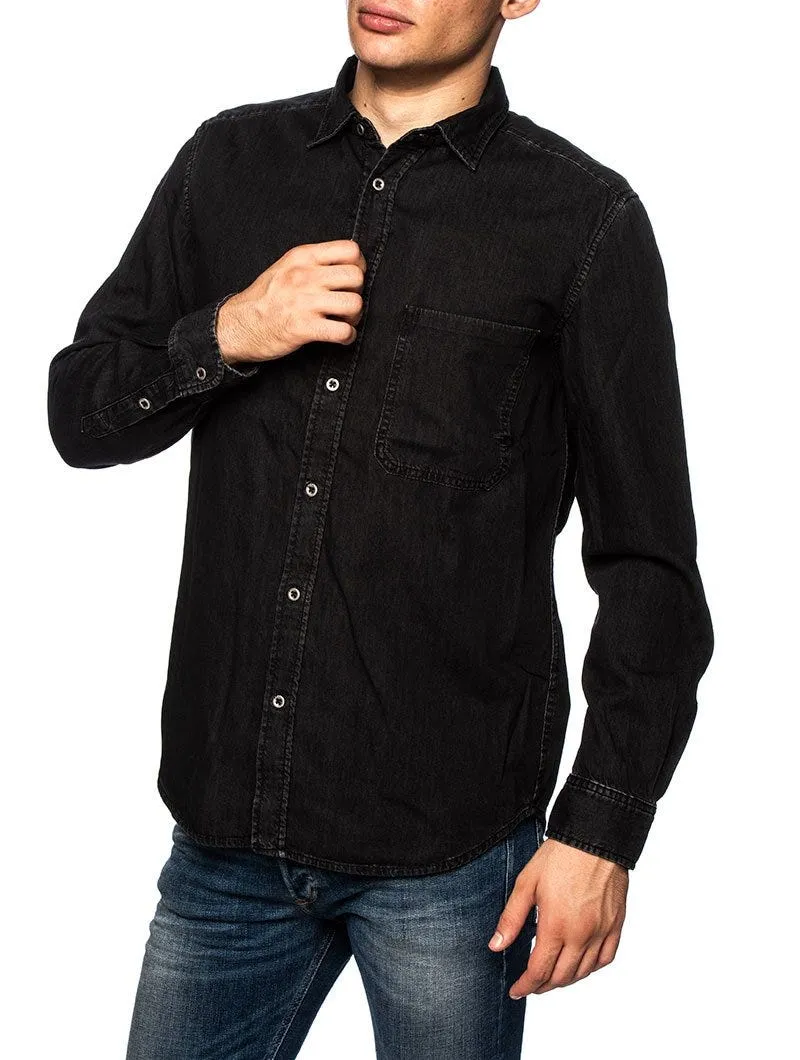 D-BER CAMICIA NERA IN DENIM