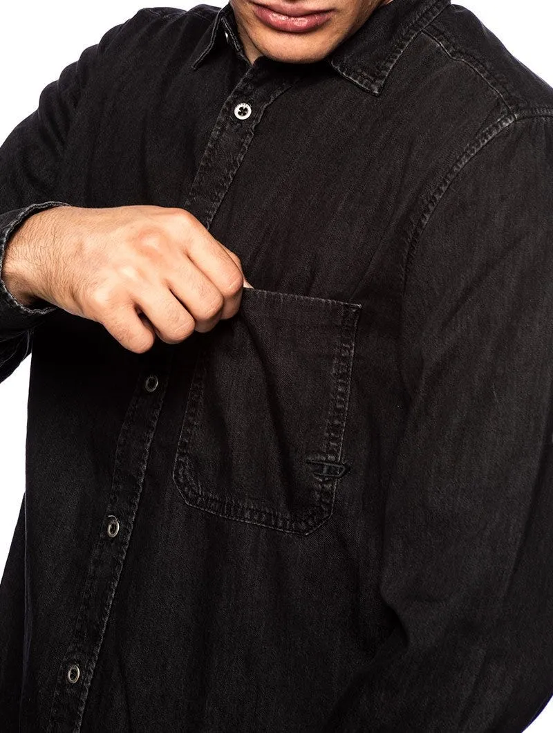 D-BER CAMICIA NERA IN DENIM
