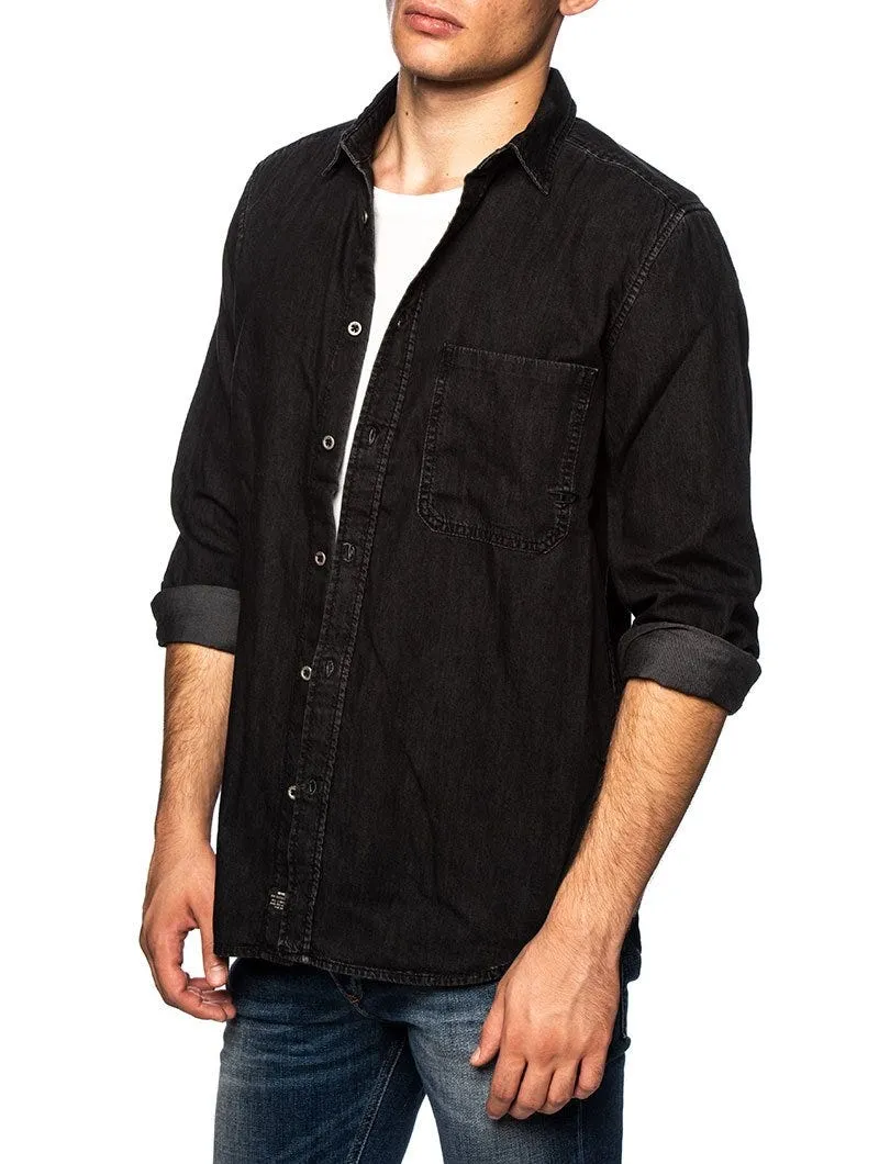 D-BER CAMICIA NERA IN DENIM