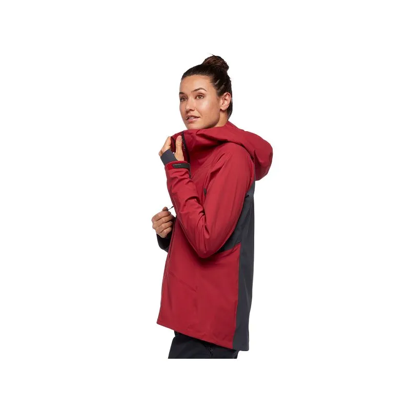 Donna Black Diamond Giacca DAWN PATROL HYBRID SHELL (Wild Rose)