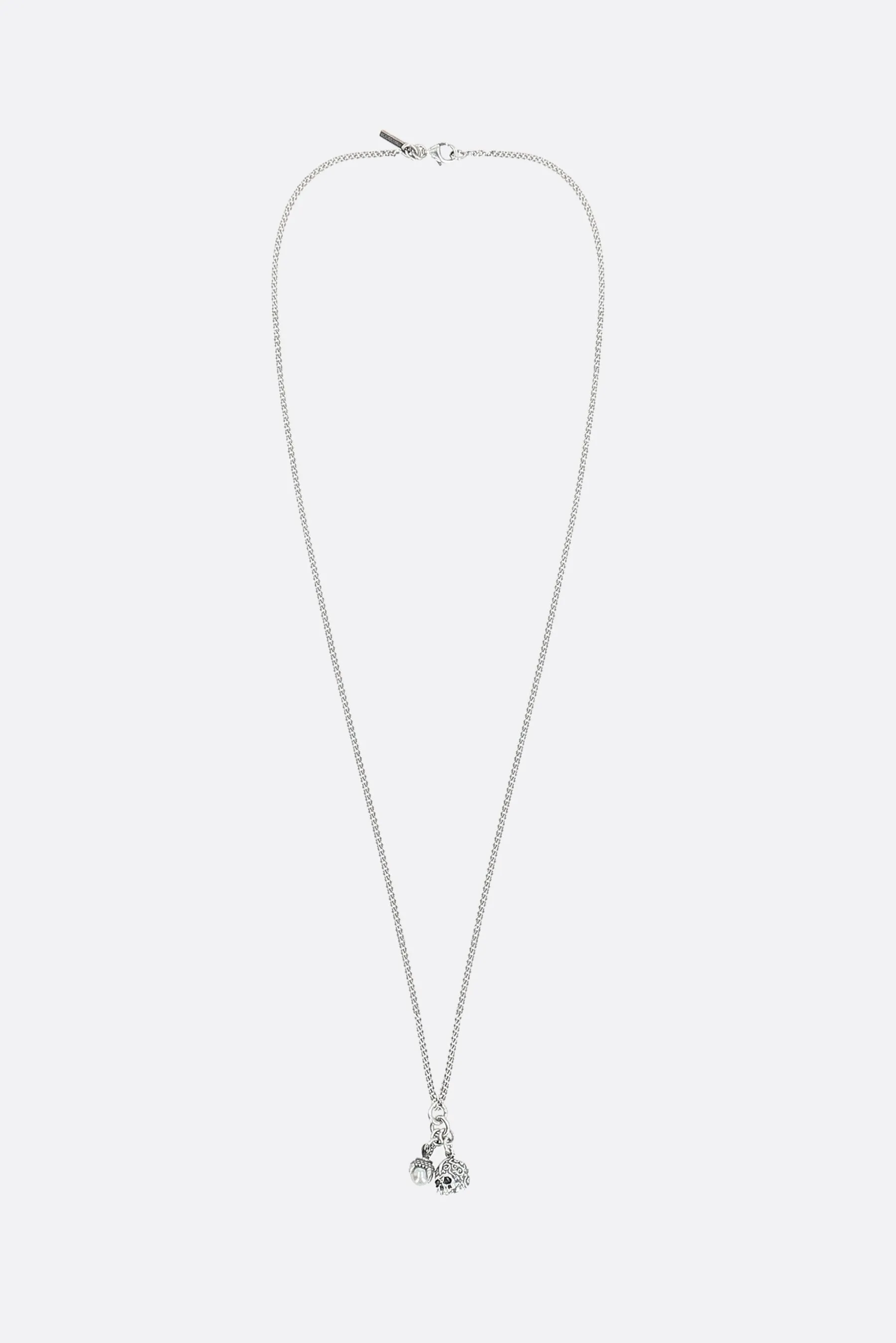 EMANUELE BICOCCHI collana a catena Pearl and Skull in argento 925
