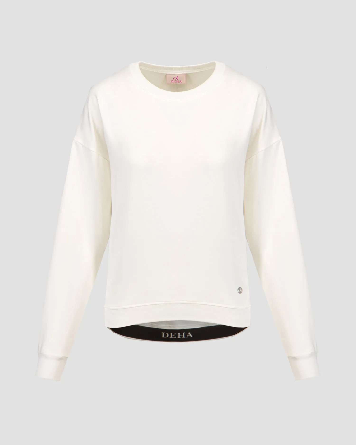Felpa bianca da donna Deha D02633-10001