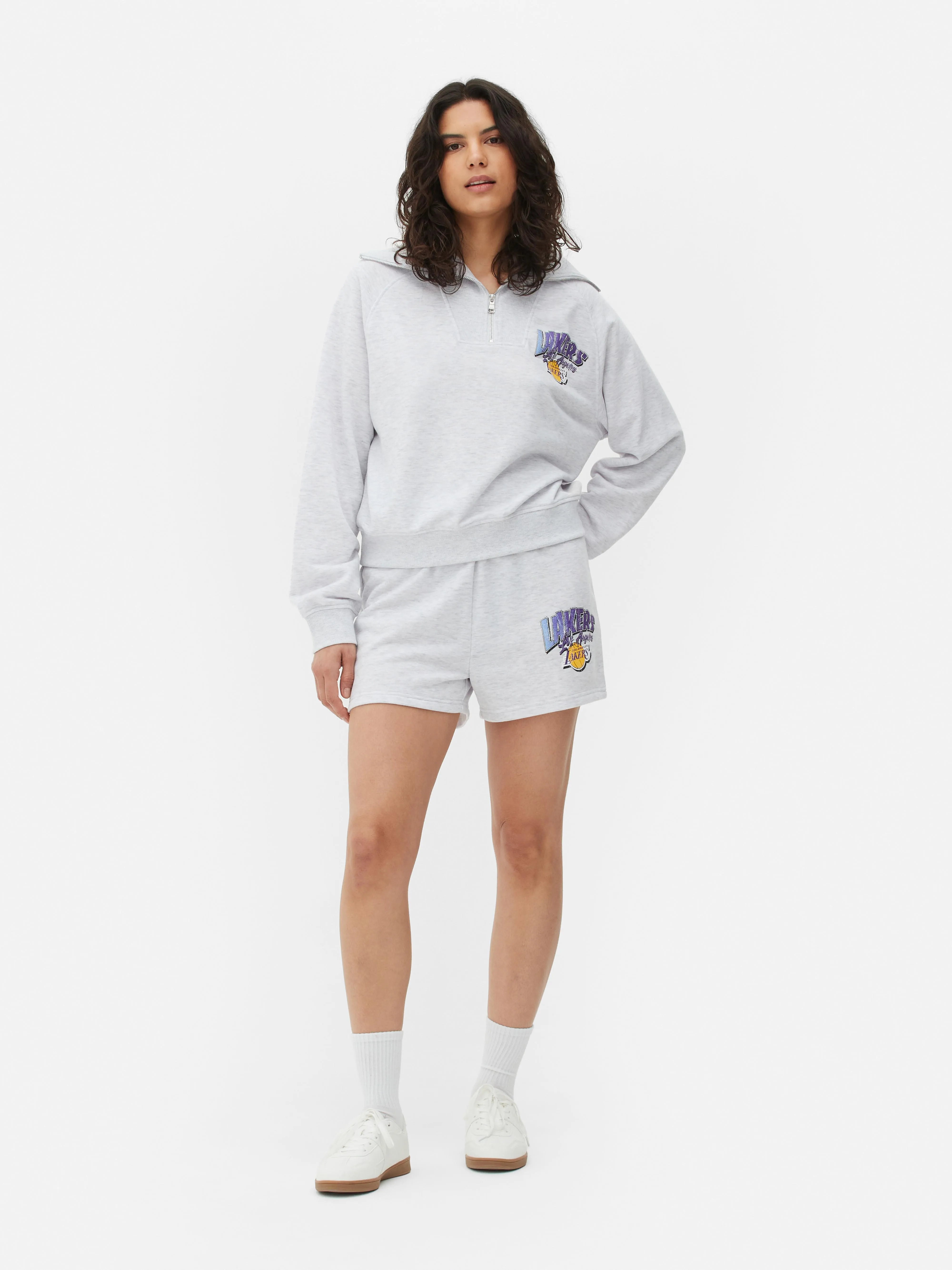 Felpa coordinata mezza zip NBA Los Angeles Lakers