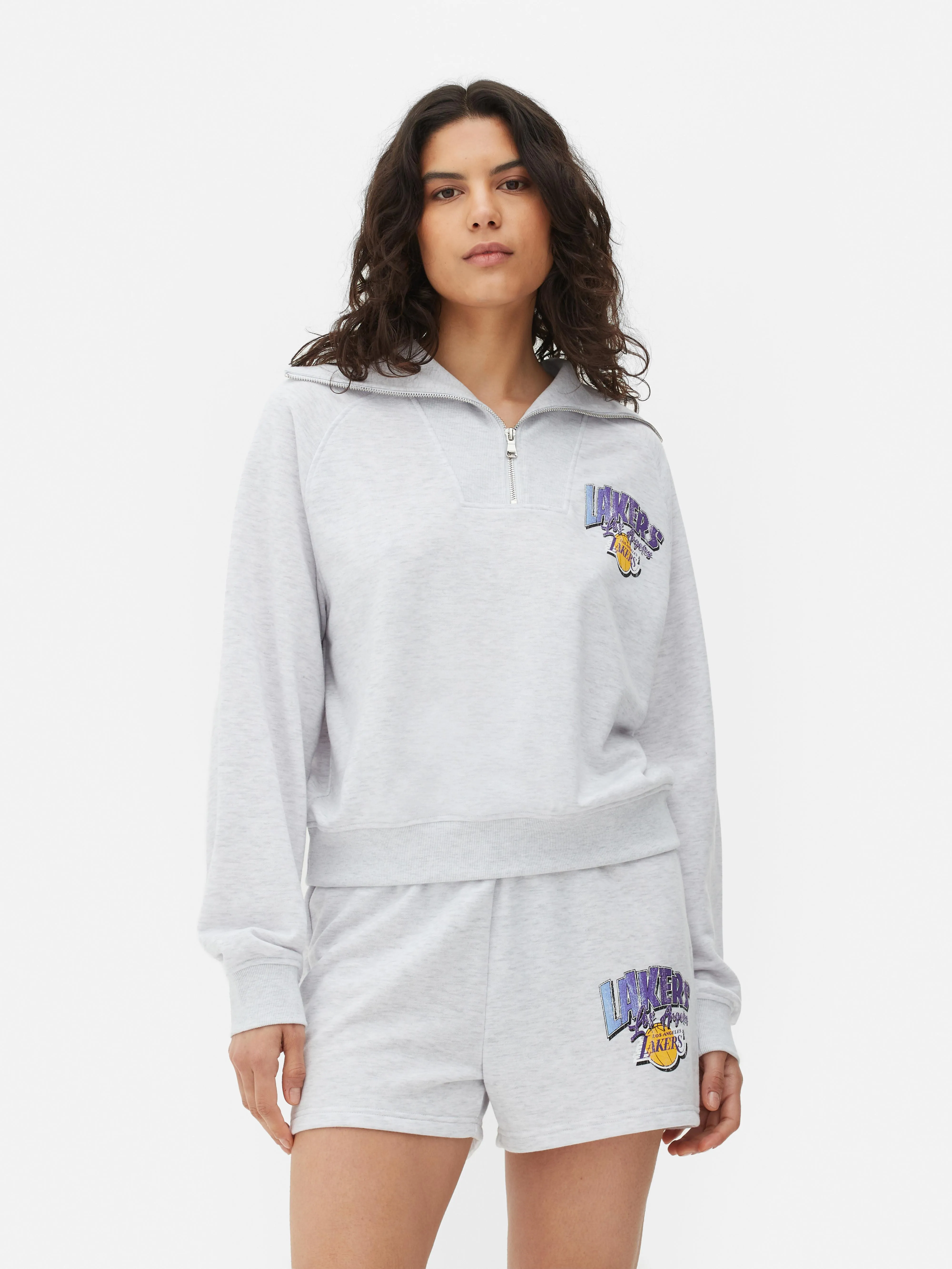 Felpa coordinata mezza zip NBA Los Angeles Lakers